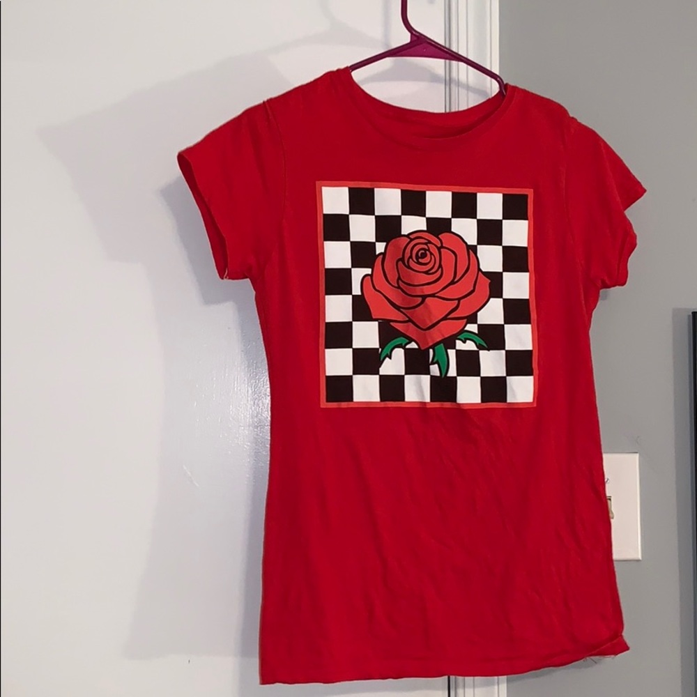Checkered rose shirt